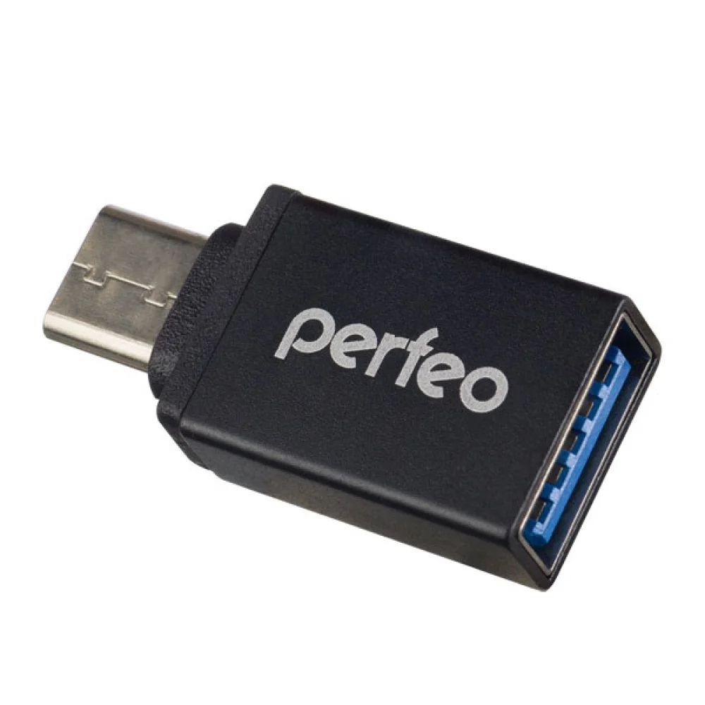 

Переходник (адаптер) USB-USB Type-C, OTG, черный Perfeo PF-VI-O006 Black (PF_A4270), PF-VI-O006 Black
