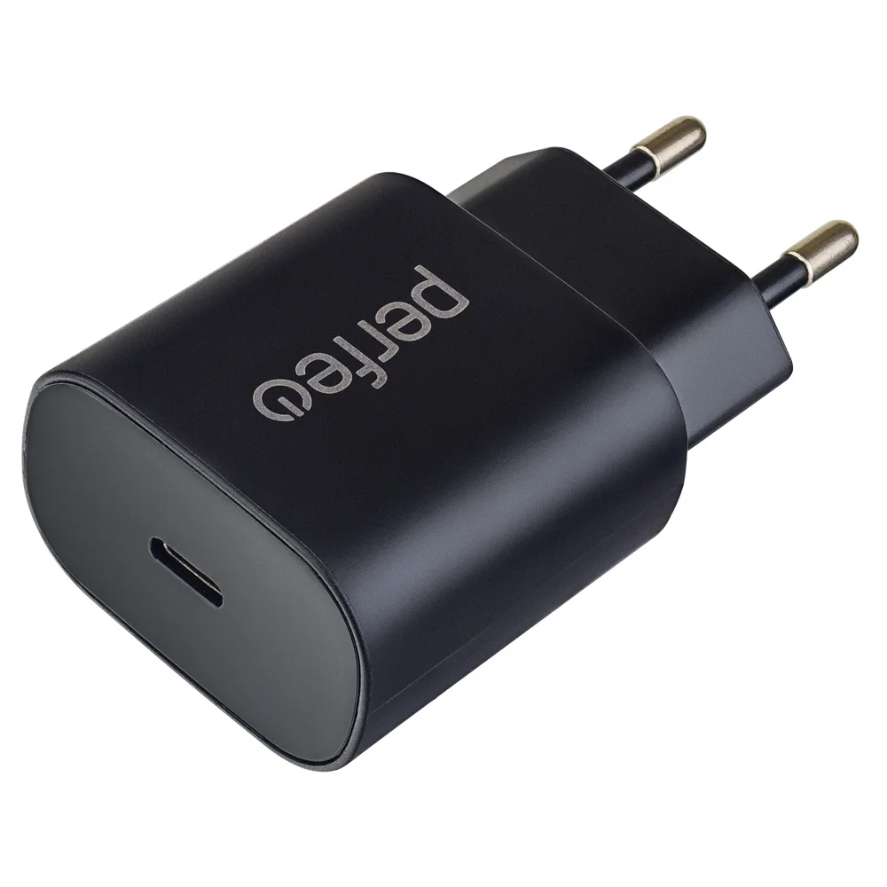 

Сетевое зарядное устройство Perfeo PD 18W, USB type-C, PD, черный ( I4637), PD