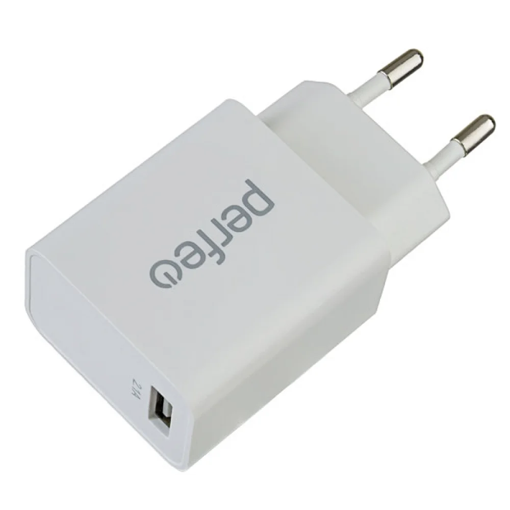 

Сетевое зарядное устройство Perfeo с разъемом USB, 1USB, 2.1A, белый ( I4619), с разъемом USB