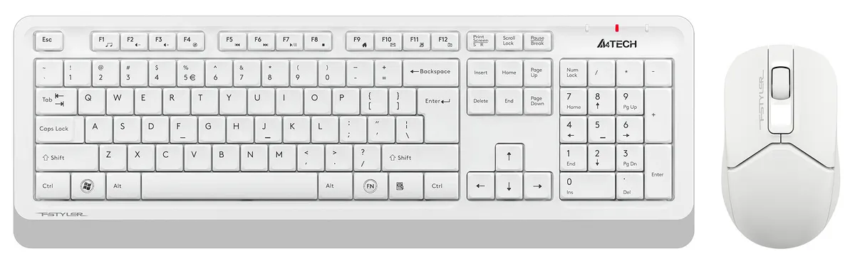 Клавиатура + мышь A4Tech Fstyler FG1012, USB, белый