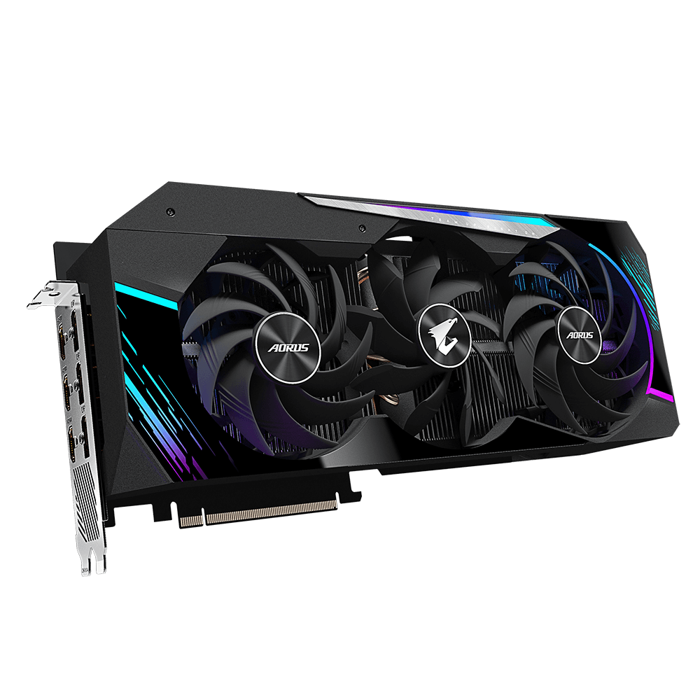 

Видеокарта GIGABYTE NVIDIA GeForce RTX 3080 AORUS MASTER, 10Gb DDR6X, 320bit, PCI-E, 3HDMI, 3DP, Retail (GV-N3080AORUS M-10GD LHR), AORUS MASTER