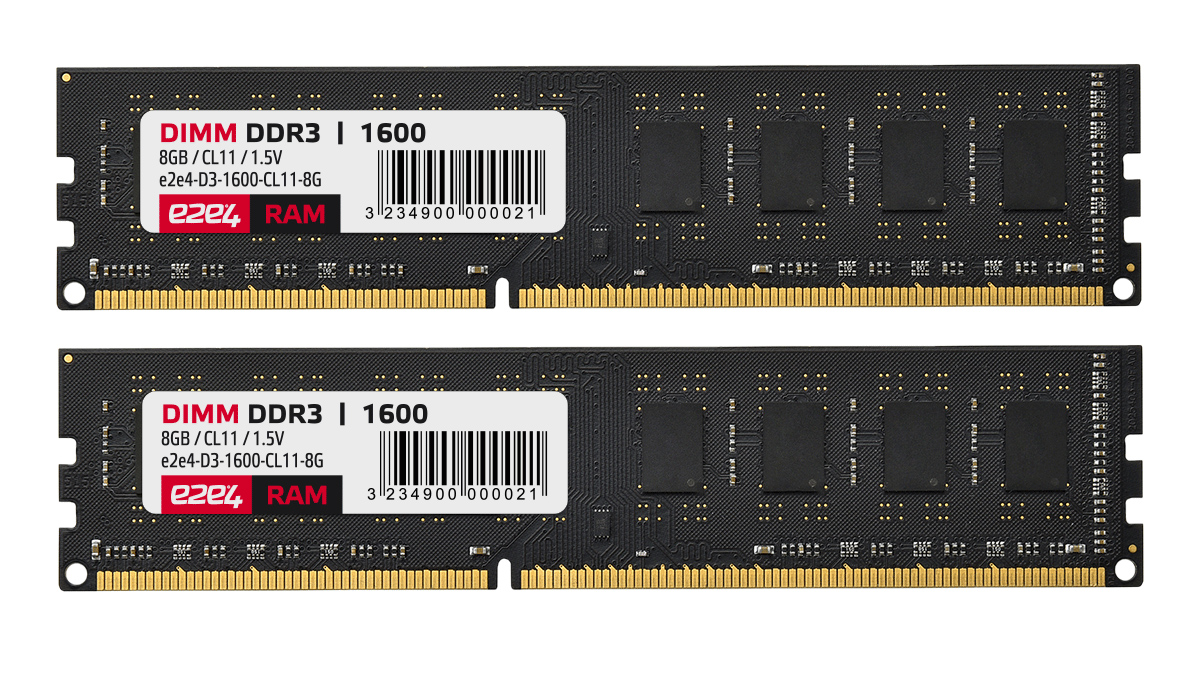 DDR3 DIMM 16Gb 2x8Gb 1600MHz e2e4 D3 1600 CL11 2x8G OEM KIT 1030077 e2e4