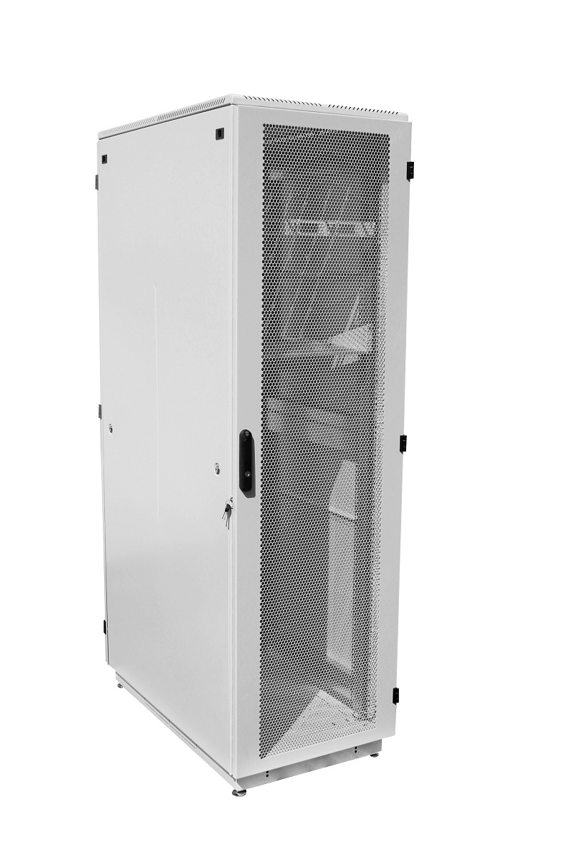 

Шкаф телекоммуникационный напольный 42U 800x1000 мм, перфорация/металл, серый, разборный, ЦМО ШТК-М (ШТК-М-42.8.10-48АА)