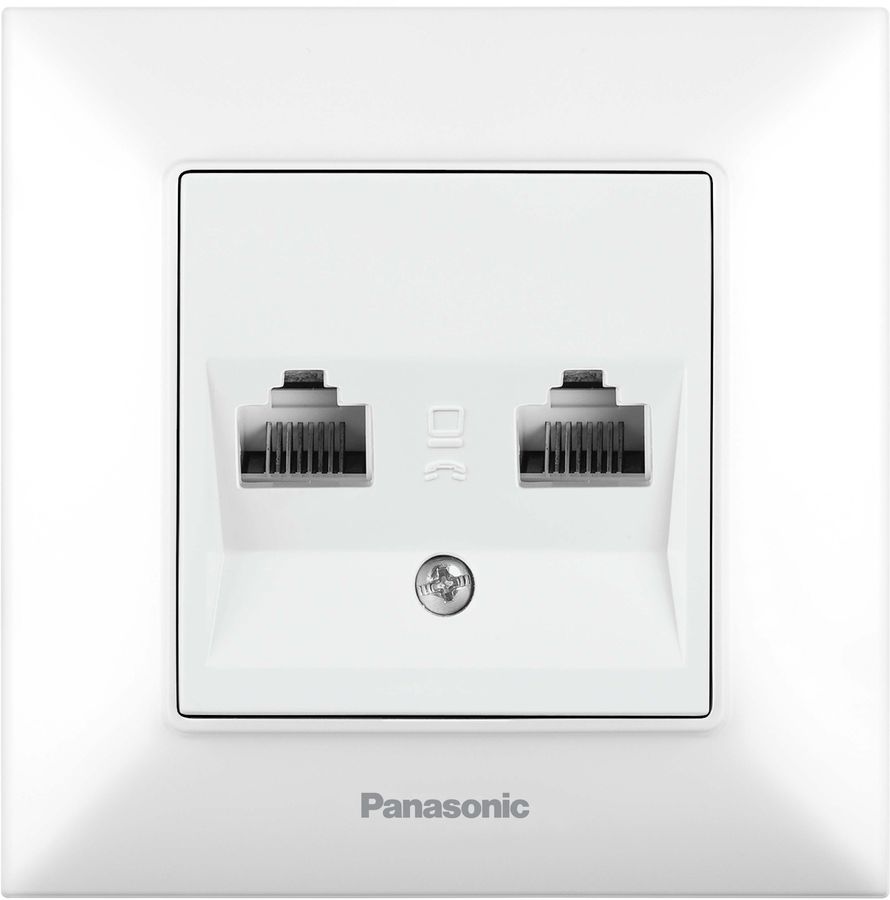 

Розетка RJ-45 скрытый монтаж категория 5e, механизм в сборе, белый, PANASONIC Arkedia Slim (WNTC04062WH-RU), 0