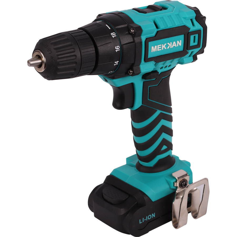 

Дрель-шуруповерт Mekkan MK10712, аккумуляторный, 23 Н·м, 1250 об/мин, 12V, 1.5 А·ч, Li-Ion, два акб, быстрозажимной патрон, кейс, 2.3кг, MK10712