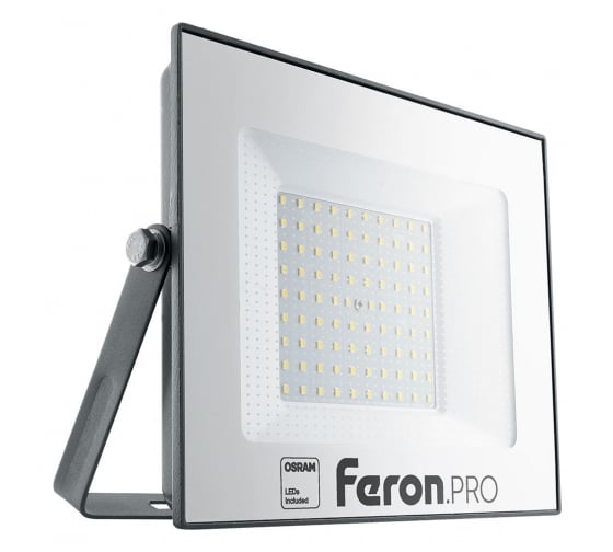 

Прожектор светодиодный Feron, 100Вт, 10000лм, 6400K, IP65, черный (41541)