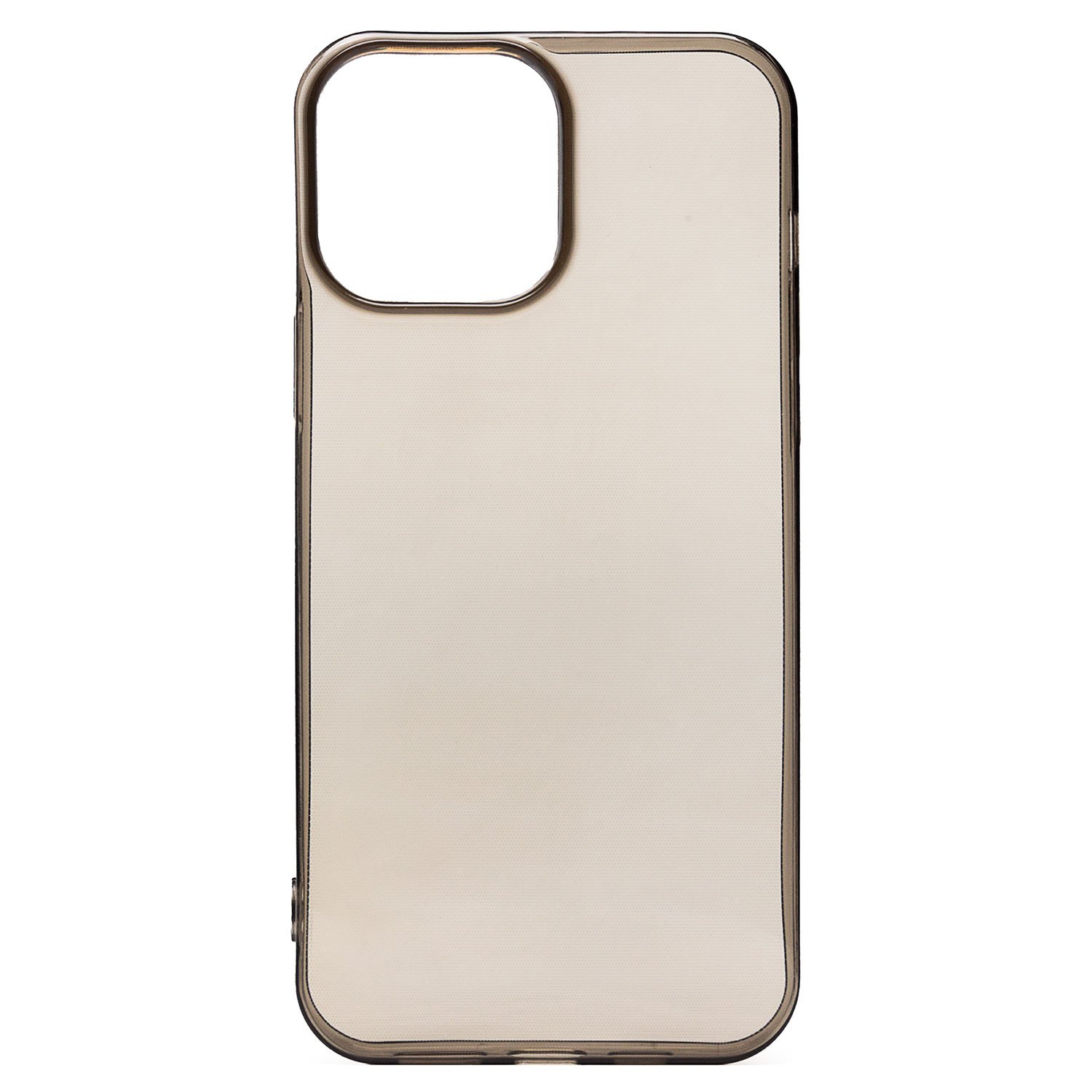 Чехол-накладка Ultra Slim для смартфона Apple iPhone 13 Pro Max, силикон, прозрачный черный (133371)