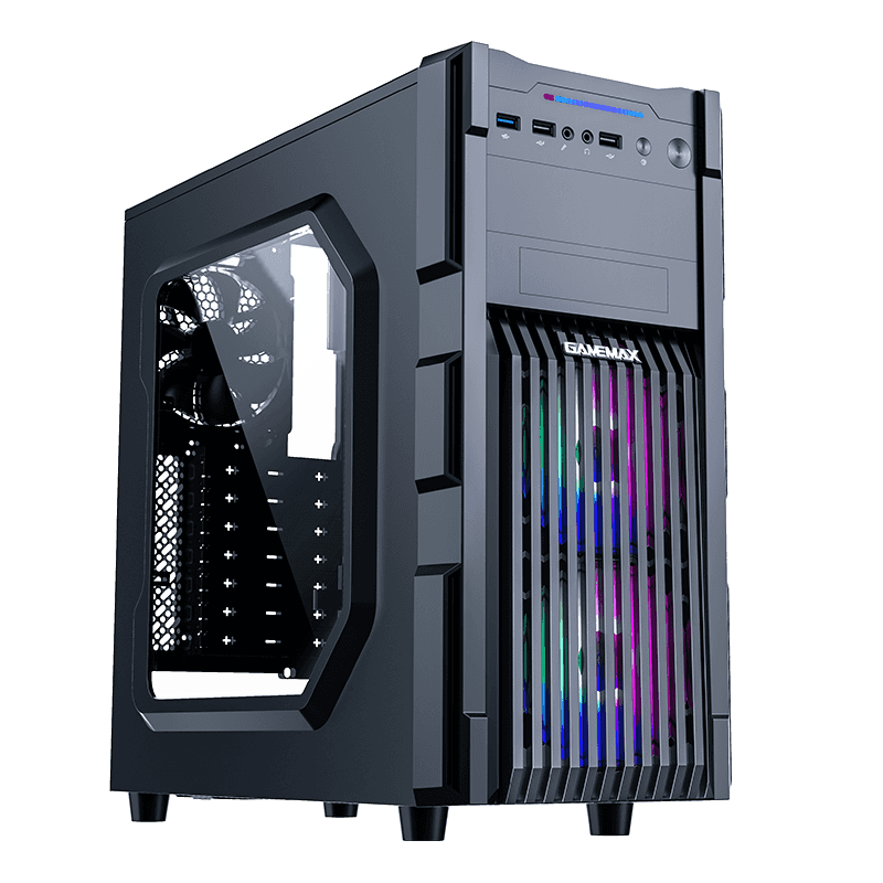 Корпус GameMax GM-ONE FRGB, ATX, Midi-Tower, USB 3.0, черный, Без БП (GameMax GM-ONE FRGB)