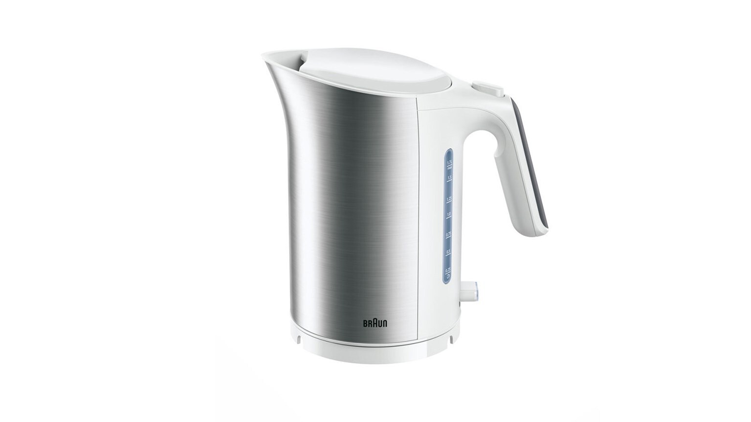 

Чайник электрический Braun WK5100WH 1.7л. 2.2 кВт, металл/пластик, белый/серебристый (0X21010019), WK5100WH