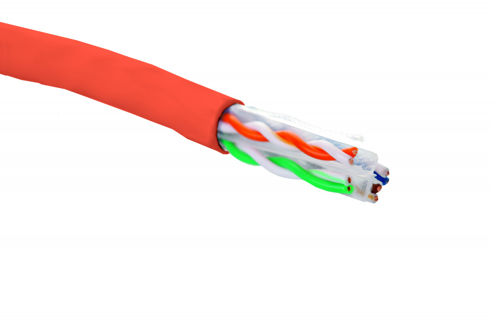 

Витая пара UTP кат.6, 4 пары, CU, 0.56мм, 305м., внутренний, одножильный, красный, Eurolan (19C-U6-12RD-B305)