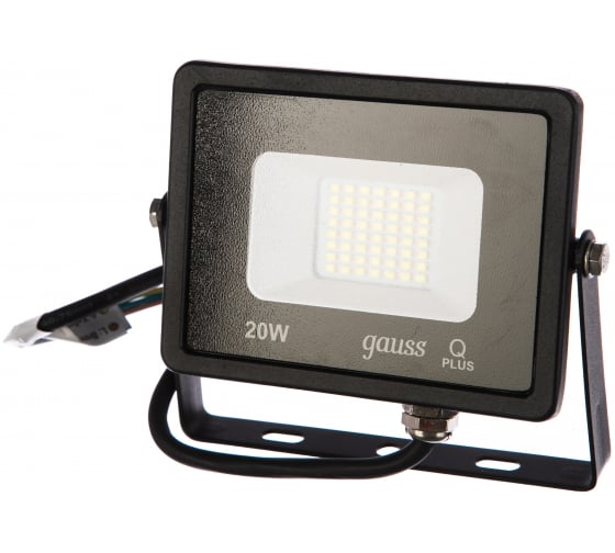 Прожектор Gauss Qplus, 20 Вт, 2000лм, 6500K, IP65