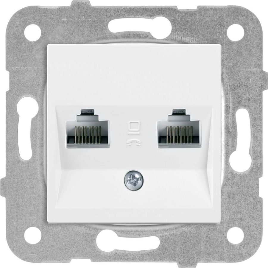 

Розетка RJ-45 скрытый монтаж категория 6e, механизм без рамки, белый, PANASONIC Karre Plus & Arkedia Slim (WKTT04072WH-RU), 0