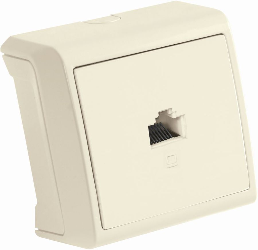 

Розетка RJ-45 открытый монтаж, 1 модуль, механизм в сборе, бежевый, PANASONIC Vera (90681232-RU), 0