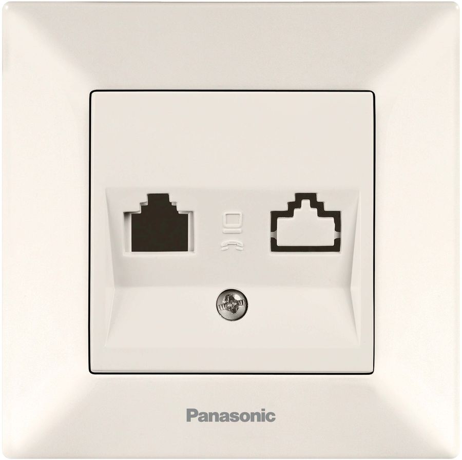 

Розетка RJ-45 скрытый монтаж, 1 модуль, механизм в сборе, бежевый, PANASONIC Arkedia (WMTC04122BG-RU), 0
