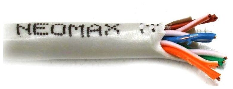 

Витая пара UTP кат.5e, 4 пары, CU, 200м., внутренний, одножильный, серый, Neomax (NM710001-200M-PT)