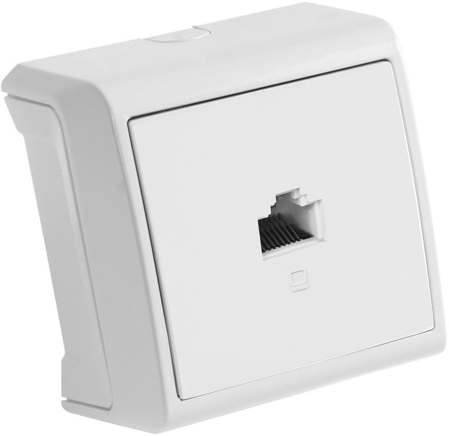 

Розетка RJ-45 открытый монтаж категория 5e, 1 модуль, механизм в сборе, белый, PANASONIC Vera (90681032-RU), 0