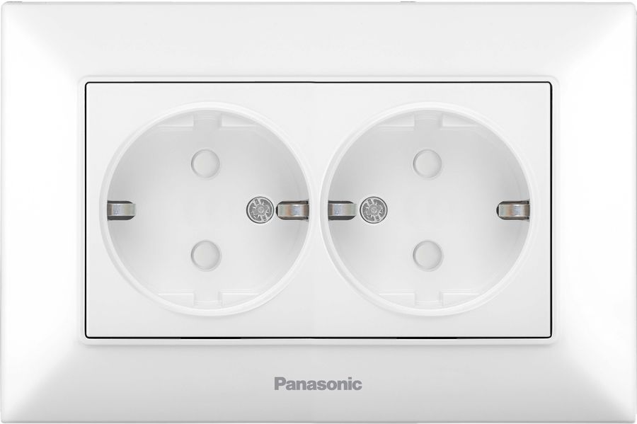 

Розетка Panasonic Arkedia Slim, скрытый монтаж, 2-х постовая/модулей: 1, с з/к, со шторками, 16A, в сборе, IP20, белый (WNTC02152WH-RU ), 0