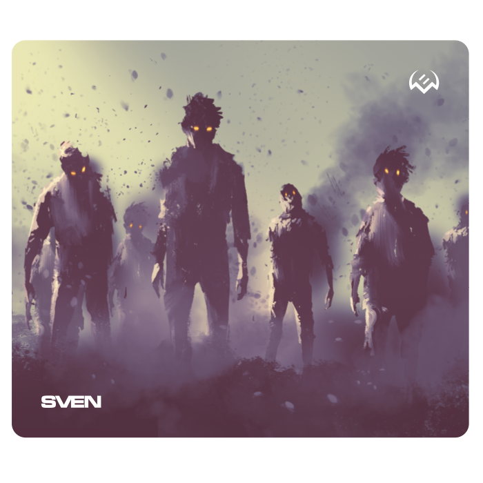 

Коврик для мыши Sven MP-G02S Zombie, игровой, 230x200x2мм, принт (SV-016876), MP-G02S Zombie