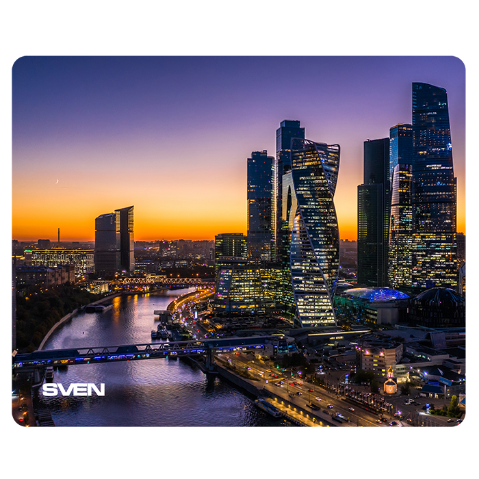 

Коврик для мыши Sven MP-03 City, 220x180x2mm, принт (SV-019921), MP-03 City