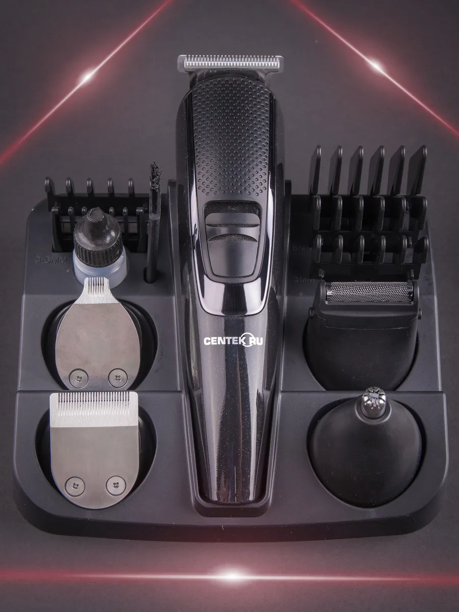 

Машинка для стрижки Centek ct-2137, режимов 1, насадок 5, серый (CT-2137 Gray), ct-2137
