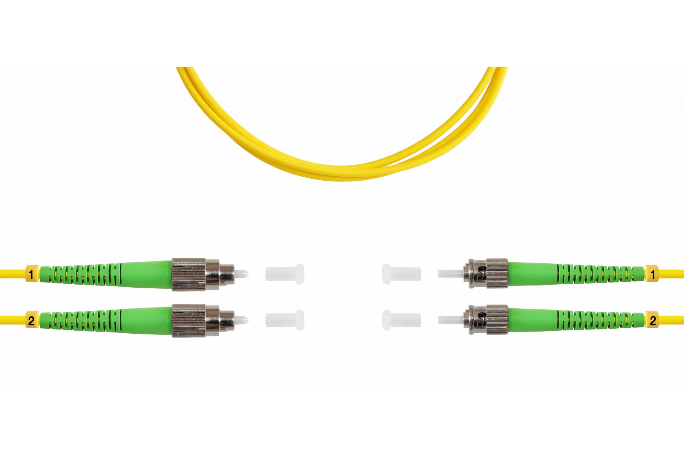 

Патч-корд оптический TopLan, FC/APC-ST/APC, одномодовый, 9/125, OS2, двойной, 120м, желтый (DPC-TOP-657A1-FC/A-ST/A-120)