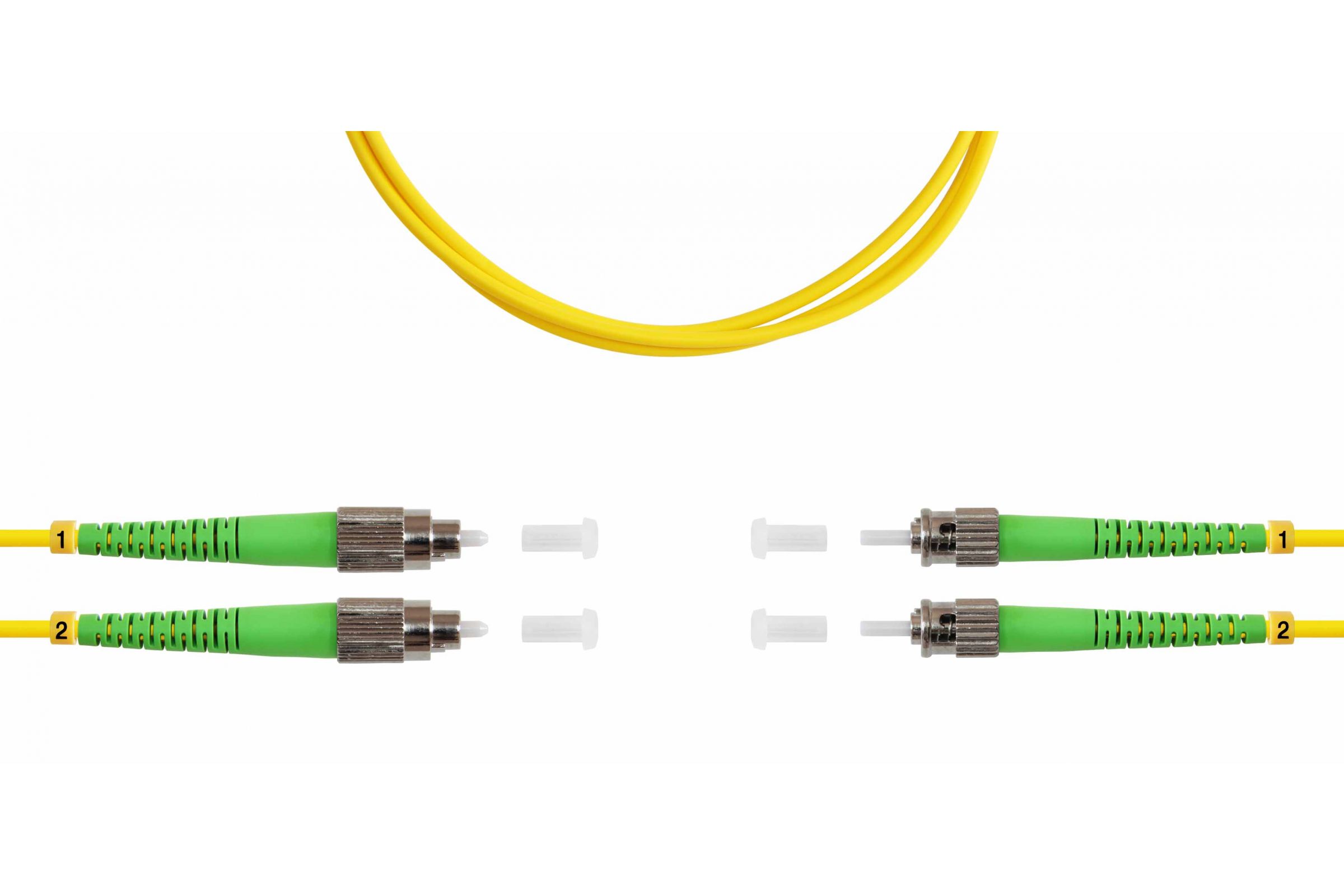 

Патч-корд оптический TopLan, FC/APC-ST/APC, одномодовый, 9/125, OS2, двойной, 1.5м, желтый (DPC-TOP-657A1-FC/A-ST/A-1.5)