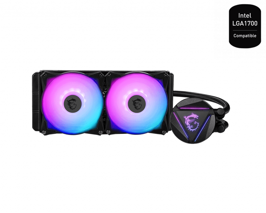 

Жидкостное охлаждение MSI MAG CORELIQUID 240R V2 для Socket 115x/2066/2011/2011-3/1356/1366/1200/Socket 1700/AM4/AM3/AM3+/FM1/AM2+/FM2/FM2+, 2x120мм, ARGB, MAG CORELIQUID 240R V2