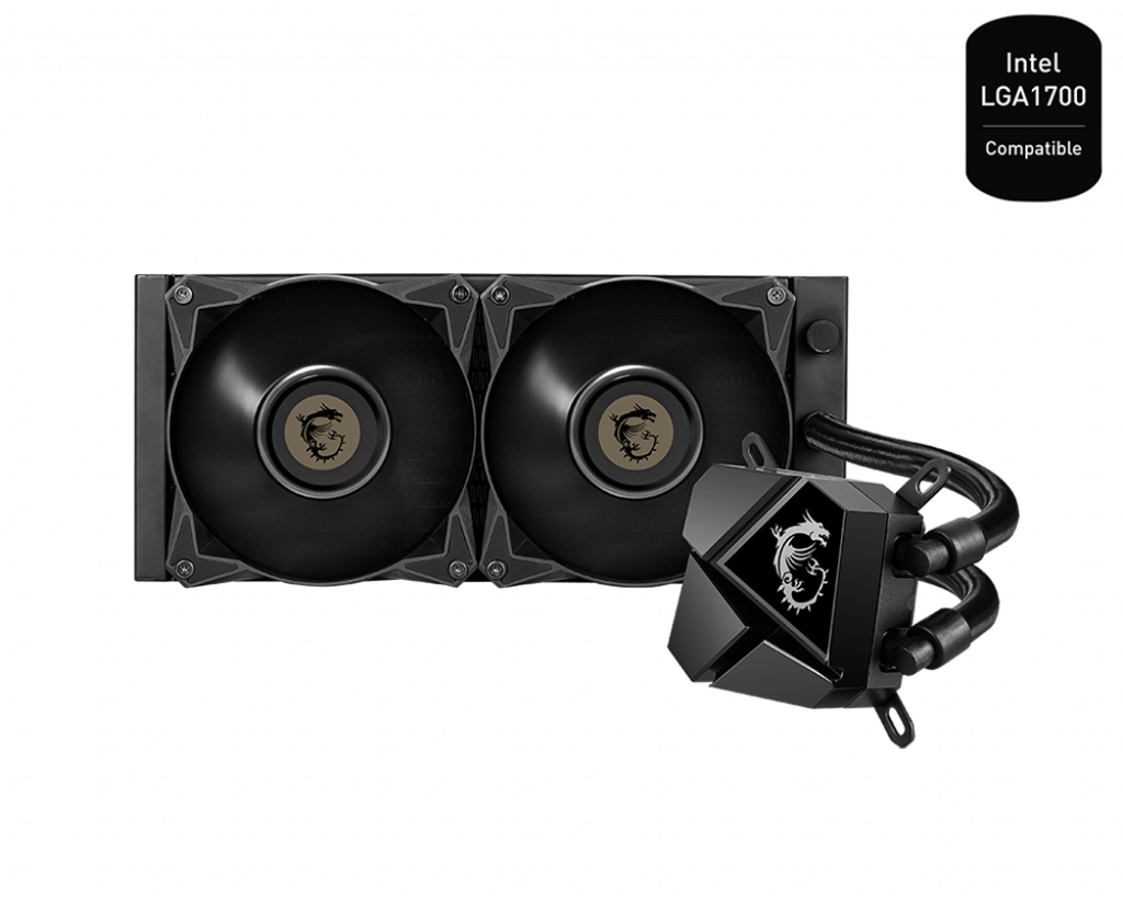 

Жидкостное охлаждение MSI MAG CORELIQUID P240 для Socket 115x/2066/2011/2011-3/1356/1366/1200/1700/AM4/AM3/AM3+/FM1/AM2+/FM2/FM2+, 2x120мм, MAG CORELIQUID P240