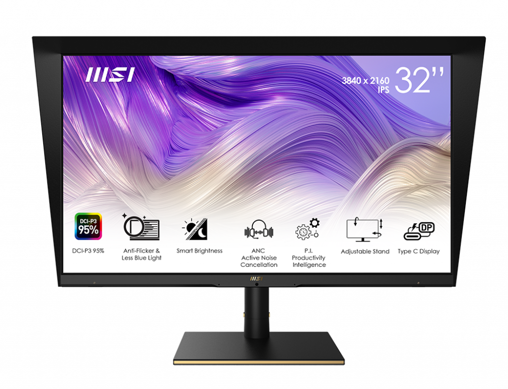 

Монитор 32" MSI Summit MS321UP IPS, 3840x2160 (16:9), 600кд/м2, 4мс, 178°/178°, FreeSync, HDMI, DisplayPort, USB Type-C, USB-Hub, черный (9S6-3DA98T-023), MS321UP