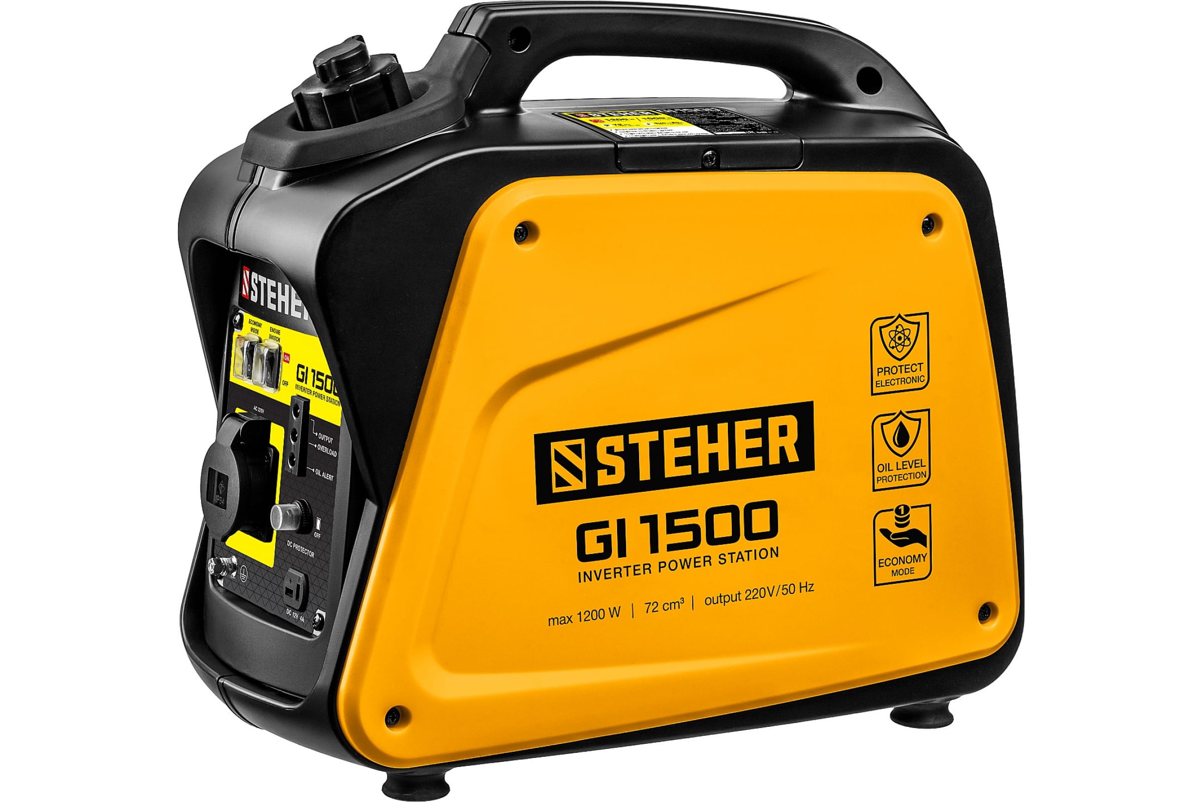 Электрогенератор STEHER GI-1500, 3.3 л.с., 1.2 кВт