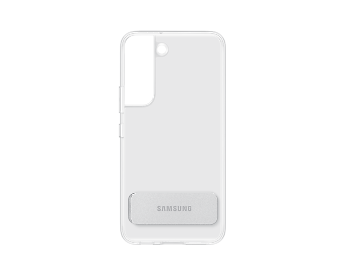 

Чехол-накладка Samsung Clear Standing Cover для смартфона Samsung Galaxy S22, TPU, Металл, Поликарбонат, прозрчный (EF-JS901CTEGRU)