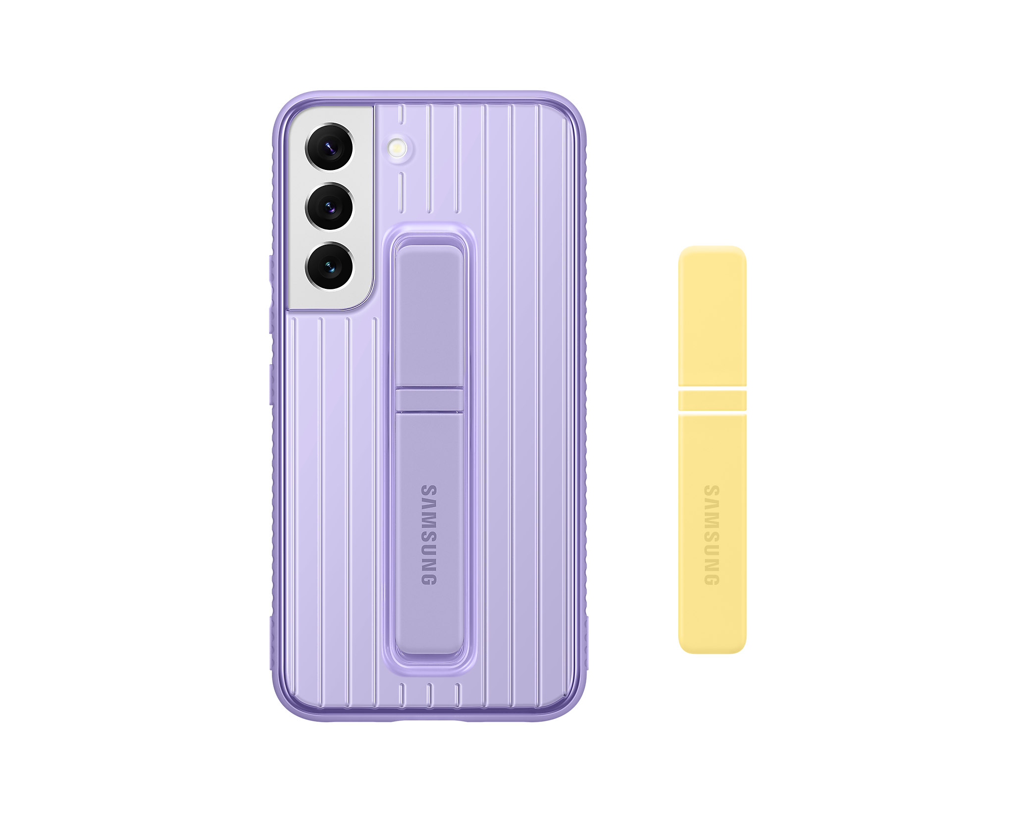 

Чехол-накладка Samsung Protective Standing violet для смартфона Samsung Galaxy S22, Термопластичный полиуретан, поликарбонат, фиолетовый (EF-RS901CVEGRU)