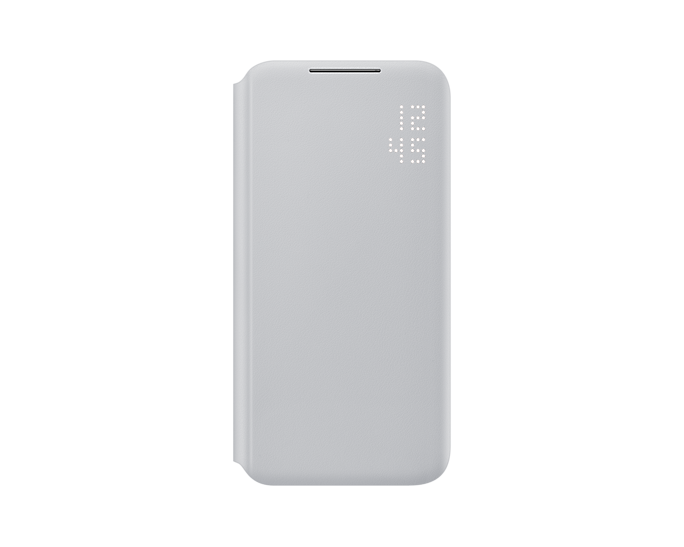 

Чехол-книжка Samsung Smart LED View Cover l.gray для смартфона Samsung Galaxy S22, Поликарбонат, полиуретан, термопластичный полиуретан, светло-серый (EF-NS901PJEGRU)
