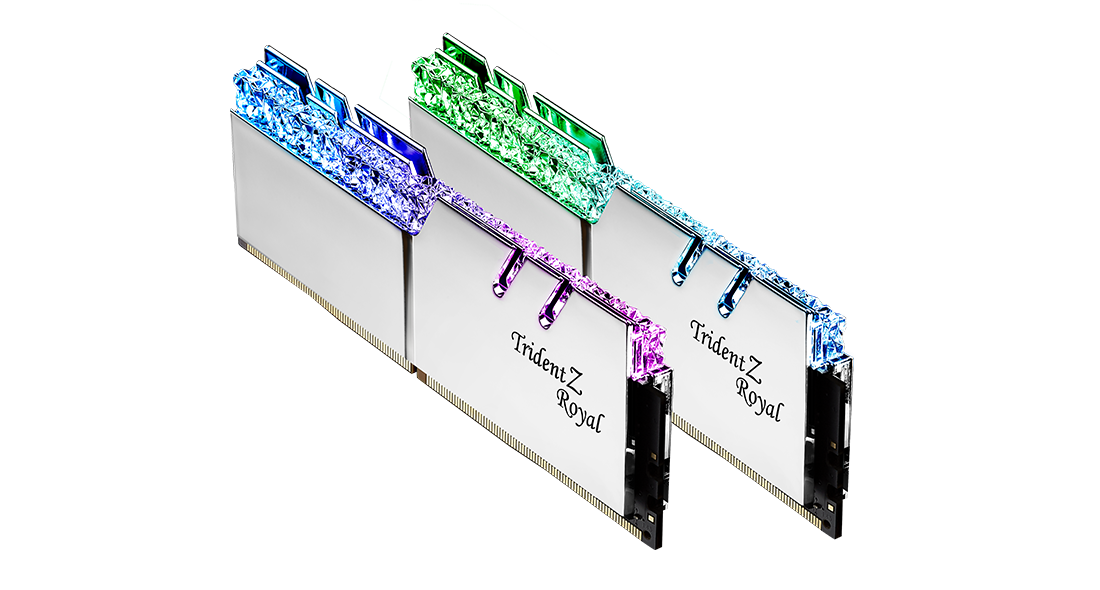 

Комплект памяти DDR4 DIMM 32Gb (2x16Gb), 4400MHz, CL17, 1.5 В, G.Skill, Trident Z Royal (F4-4400C17D-32GTRS), F4-4400C17D-32GTRS