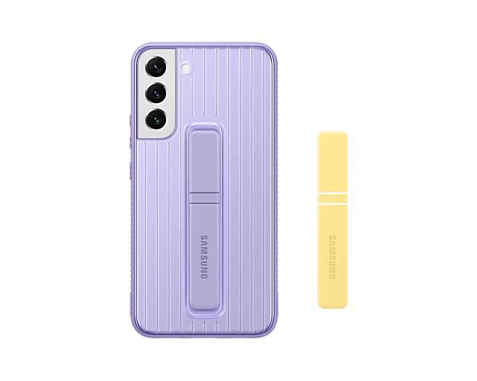 

Чехол-накладка Samsung Protective Standing violet для смартфона Samsung Galaxy S22 +, Термопластичный полиуретан, поликарбонат, фиолетовый (EF-RS906CVEGRU)