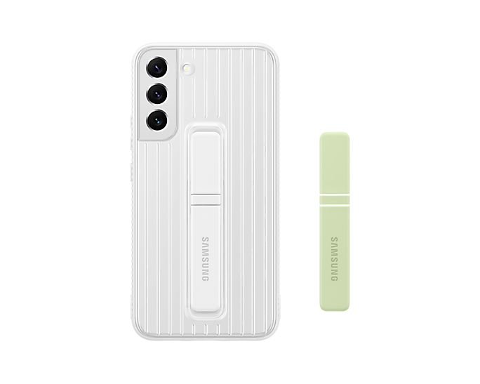 

Чехол-накладка Samsung Protective Standing white для смартфона Samsung Galaxy S22 +, Термопластичный полиуретан, поликарбонат, белый (EF-RS906CWEGRU)