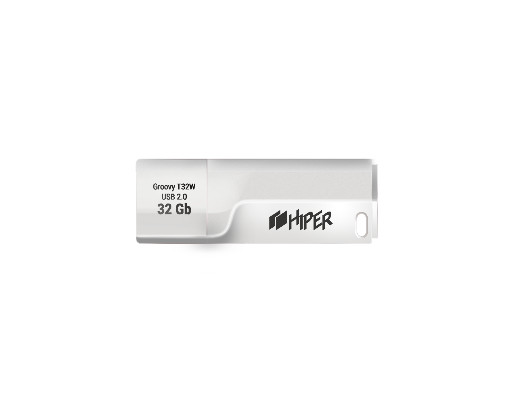 Флешка 32Gb USB 2.0 Hiper Groovy T32W, белый (HI-USB232GBTW)