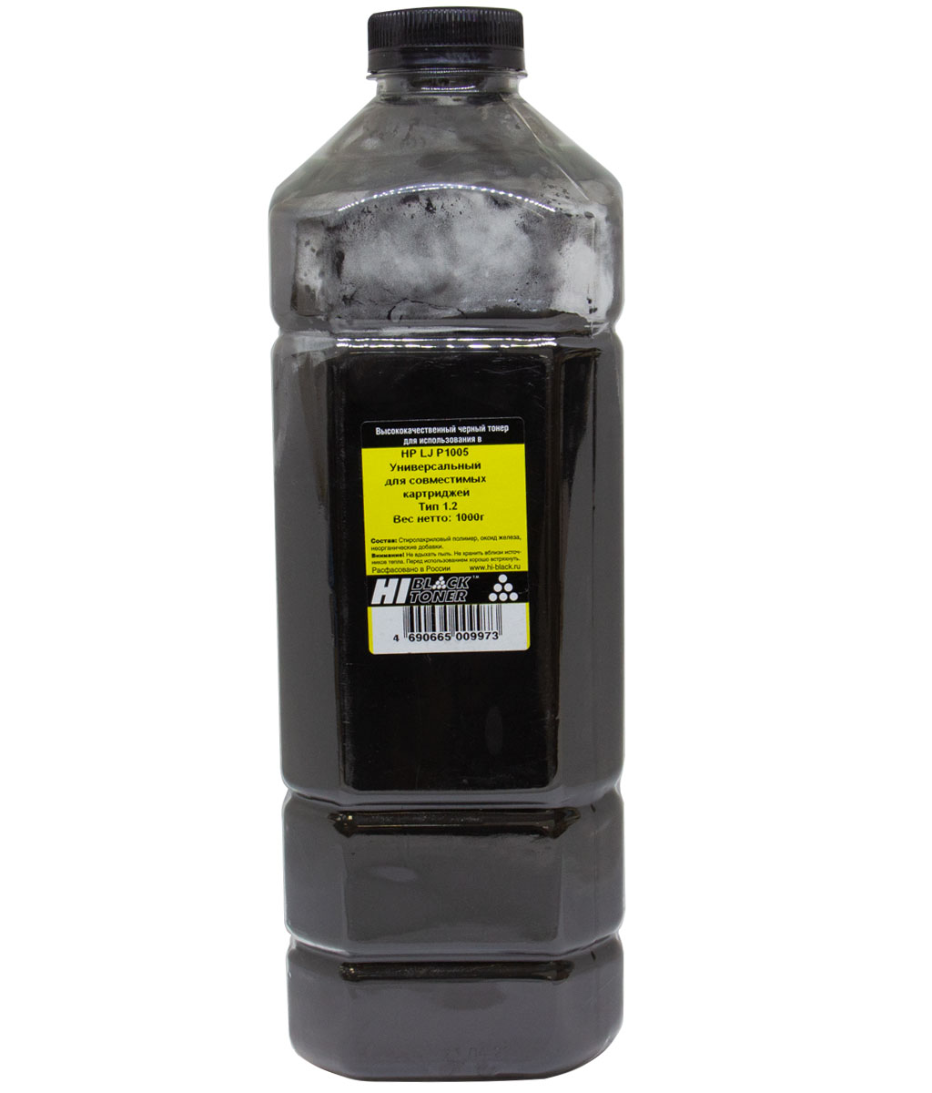 

Тонер Hi-Black Universal 20110004001, канистра 1 кг, черный, совместимый для LJ P1005/ 1005/ 1006/ 1102/ 1505/ 1566/ 1606, M1132/ 1212/ 1214/ 1217/ 1120/ 1522/ 1536, M125/ 127/ 201/ 225, MF 211/ 212/ 216/ 217/ 226/ 229, MF 4370/ 4410/ 4430/ 4450/ 4570/ 45