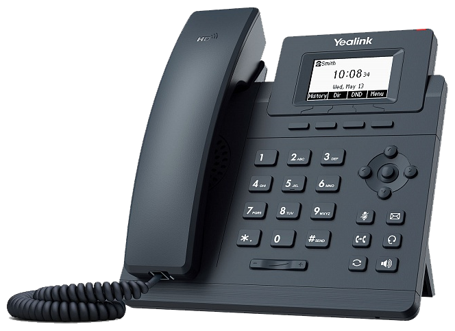 

VoIP-телефон Yealink SIP-T30P, 1 SIP-аккаунт, монохромный дисплей, PoE, черный, без БП (SIP-T30P without PSU), SIP-T30P