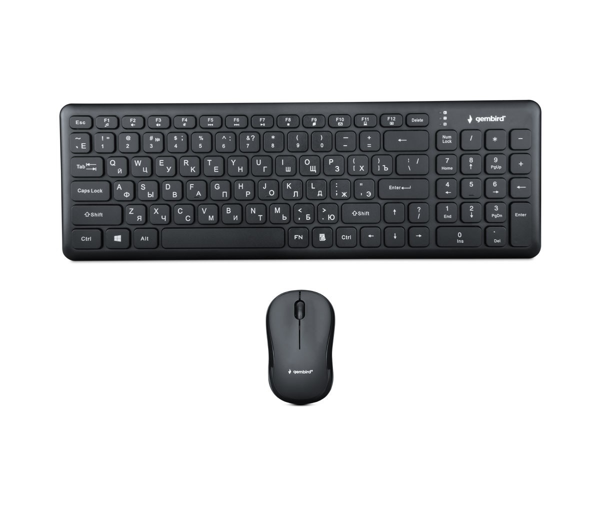 

Клавиатура + мышь Gembird KBS-9200, беспроводная, USB, черный (KBS-9200), KBS-9200