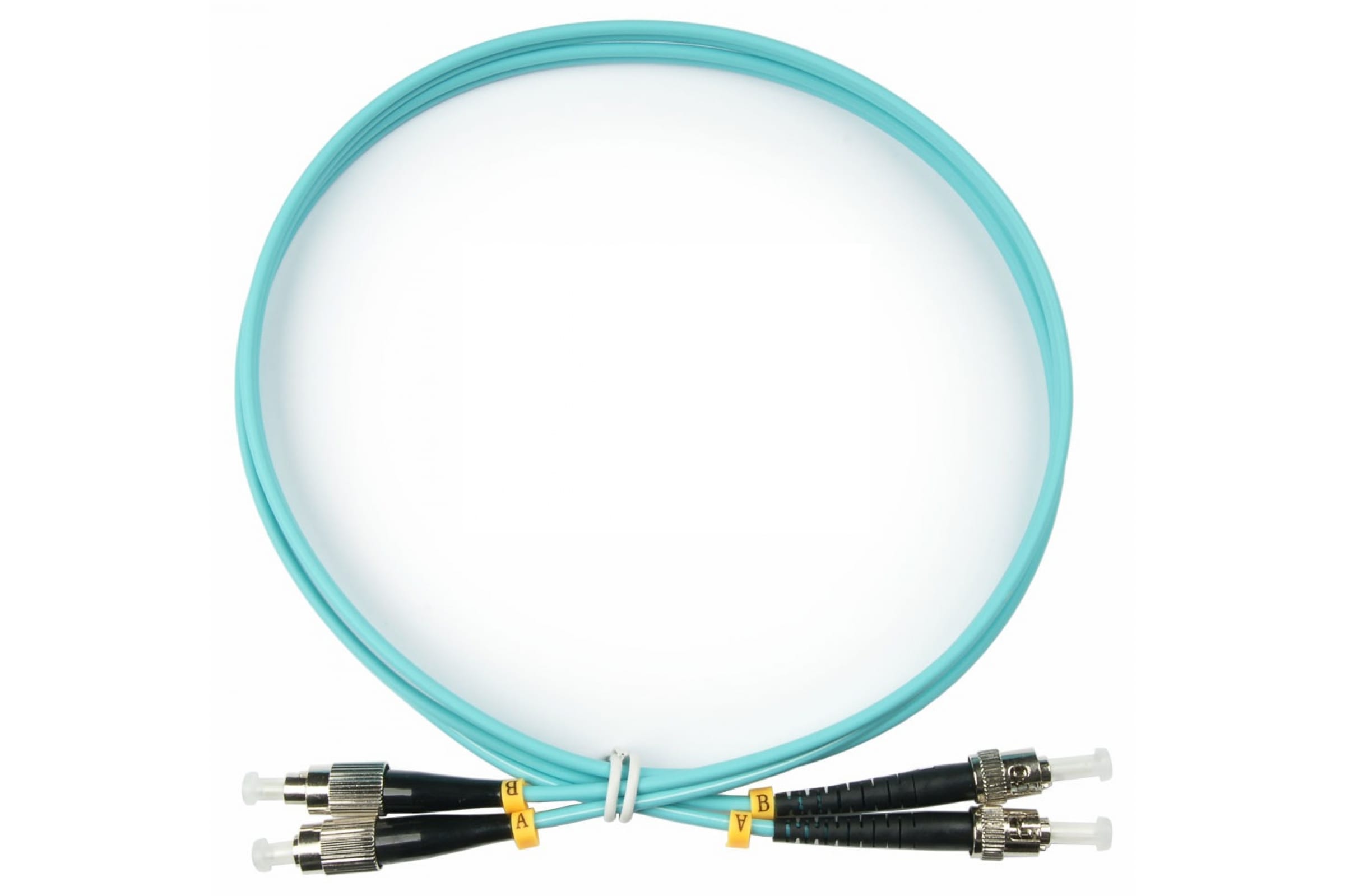 

Патч-корд оптический TopLan, FC/PC-ST/PC, многомодовый, 50/125, OM3, двойной, 2м, бирюзовый (DPC-TOP-OM3-FC/P-ST/P-2.0)