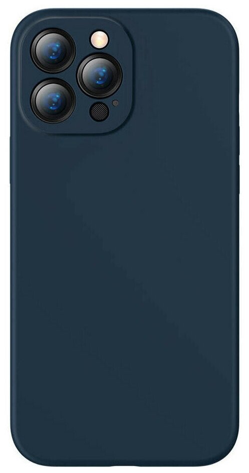 

Чехол-накладка Baseus Liquid Silica Gel Protective Case для смартфона Apple iPhone 13 Pro, силикон, синий (УТ000028694)