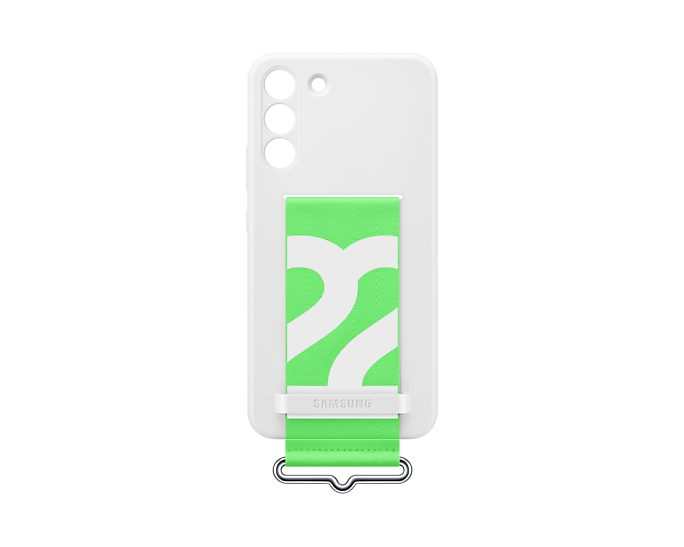

Чехол-накладка Samsung SiliconeStrapCover для смартфона Samsung Galaxy S22+, силикон, белый (EF-GS906TWEGRU)