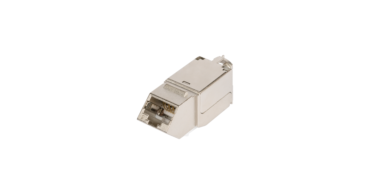 

Модуль Keystone NIKOMAX для панели серии AN угловой, RJ45/8P8C, 110/KRONE, T568A/B cat.6 экранированный, 1шт., металлик (NMC-KJSE2-AN-MT), угловой