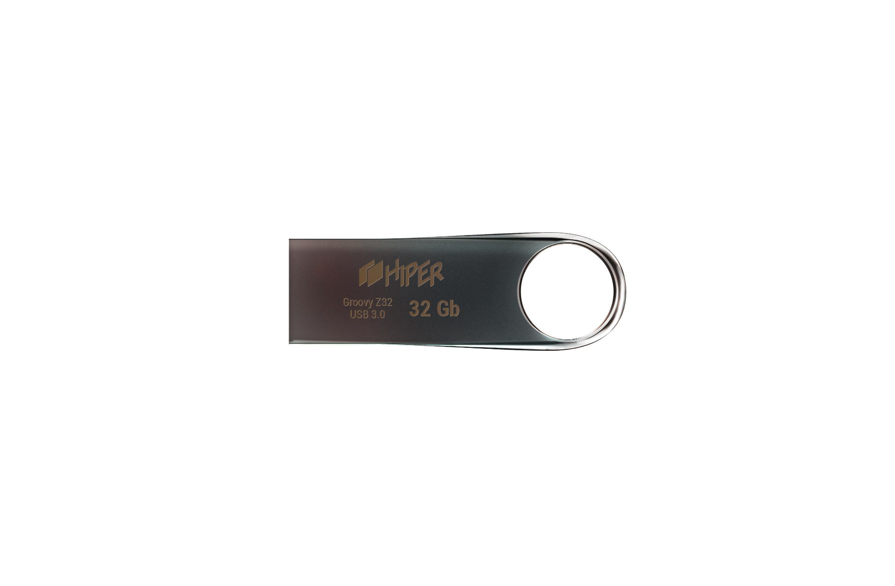 Флешка 32Gb USB 3.0 Hiper Groovy Z32, никель (HI-USB332GBU279S)