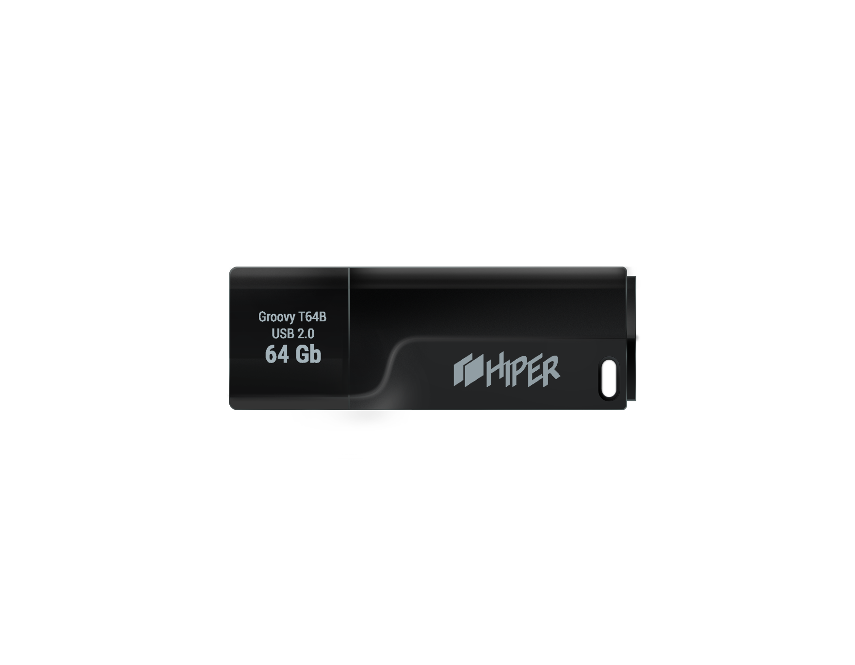 

Флешка 64Gb USB 2.0 Hiper Groovy T64B, черный (HI-USB264GBTB), Groovy T64B