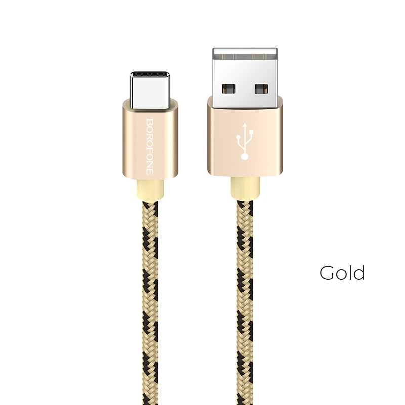 

Кабель USB-USB Type-C, 3A, 1м, золотистый Borofone BX24 Ring (6931474703415), BX24 Ring