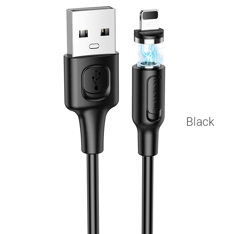 

Кабель Lightning 8-pin-USB, 2.4A, черный Borofone BX41 (6931474738448), BX41