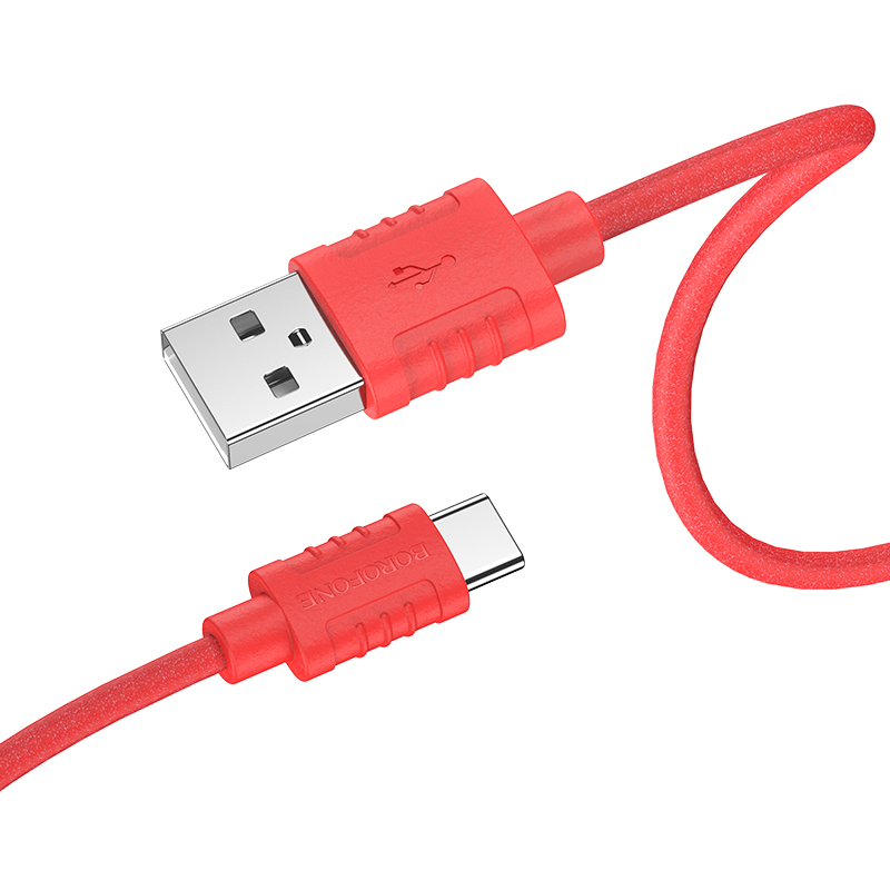 

Кабель USB 2.0(Am)-USB Type-C(m), 3A, 1м, красный Borofone BX52 (6931474744487), BX52
