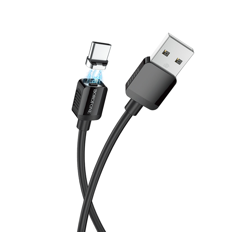 

Кабель USB Type-C(m)-USB 2.0(Am), 3A, 1м, черный Borofone BX57 (6931474752093 / УТ-00011832), BX57